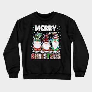 Merry Christmas Gnome Family Funny Xmas Tree Women Men Kids Crewneck Sweatshirt